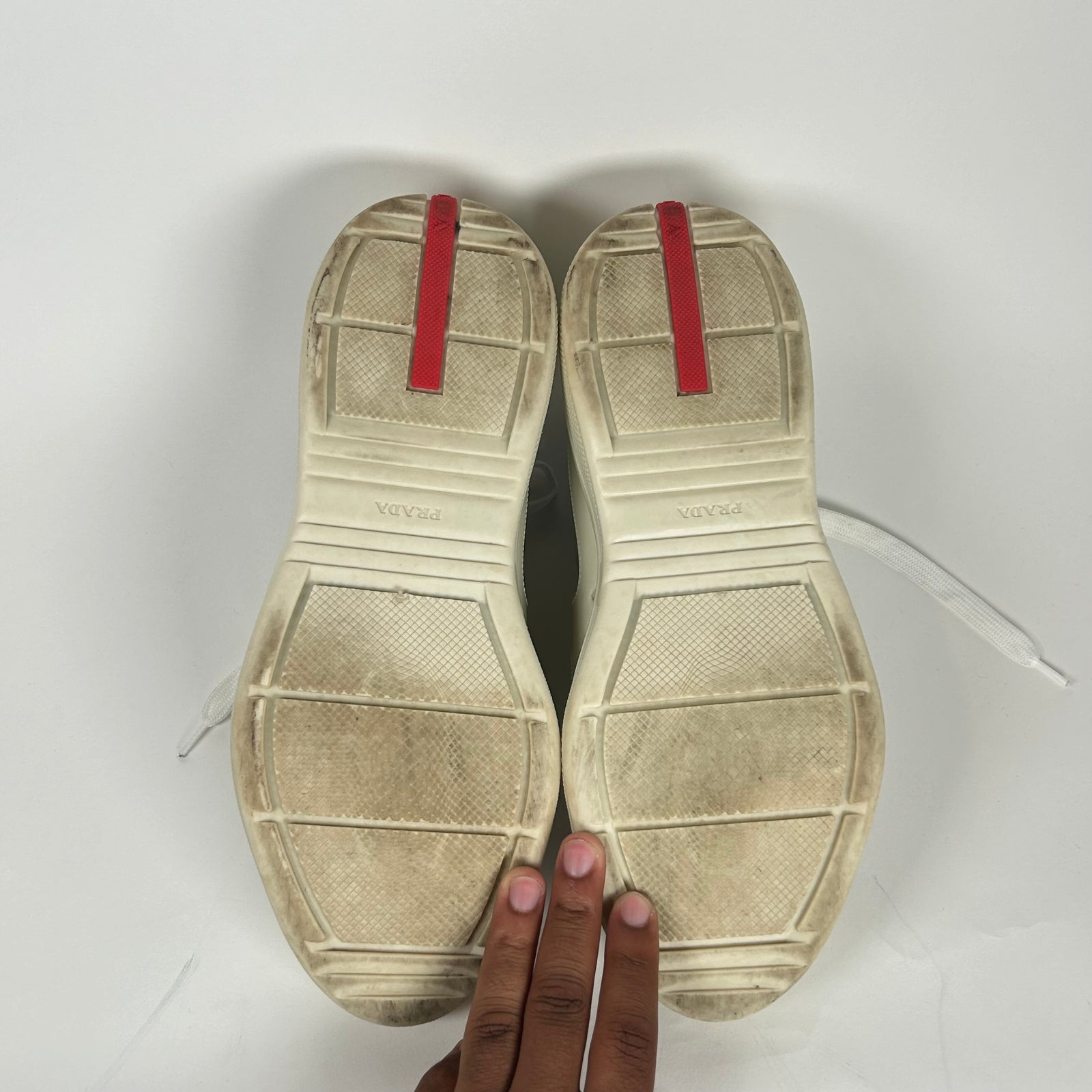 Prada Beige Rubber America Cups Size 42