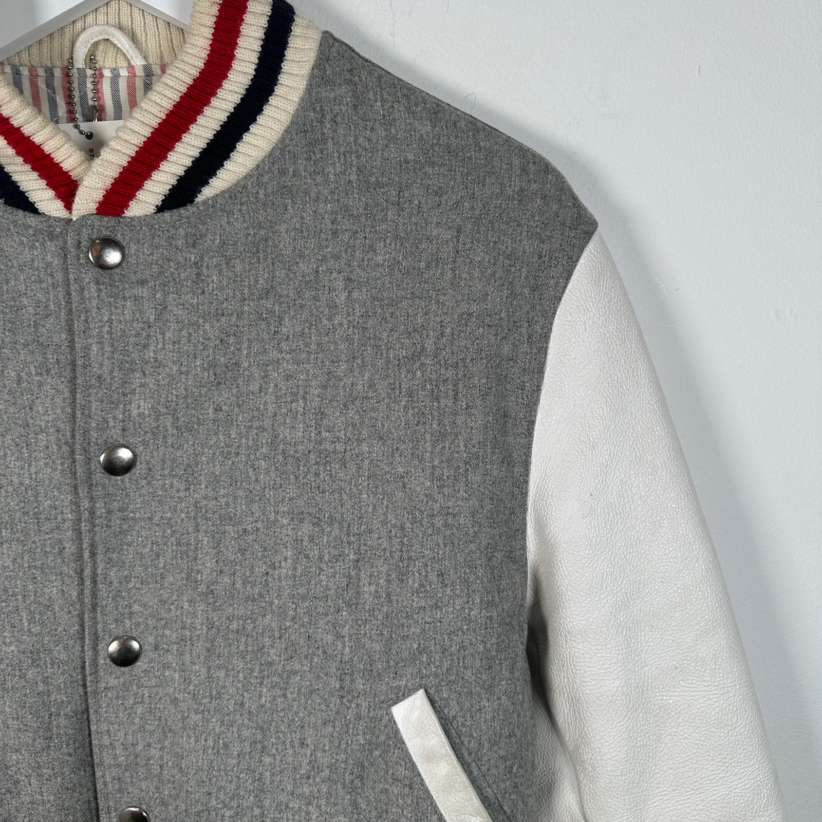 Thom Browne Grey Varsity Jacket Size 0