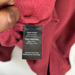 Vetements Burgundy AW21 Written Logo Hoodie Size S
