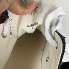 MMY Black/White Hank OG Sole Canvas Sneaker Size 45