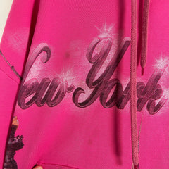 Balenciaga Airbrushed NYC Pink Hoodie Size XL