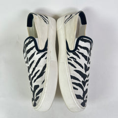 Saint Laurent Paris Zebra Venice Slip On Sneakers