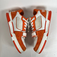 Louis Vuitton Orange Denim Monogram Trainer Size LV 9