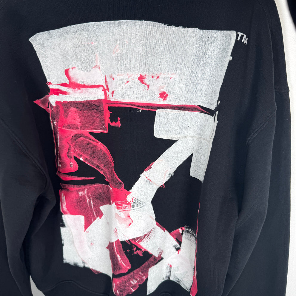 Off-White Black/Pink Acrylic Arrow Hoodie Size M