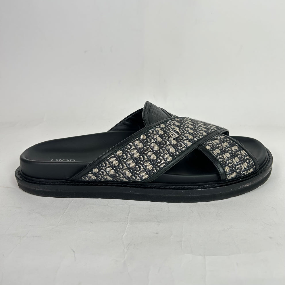Dior Oblique Jacquard Aqua Sandals