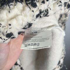 ERL White Skull Wool Fur Hoodie Size S