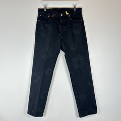 Denim Tears Black/Black Wreath Jeans Size 34