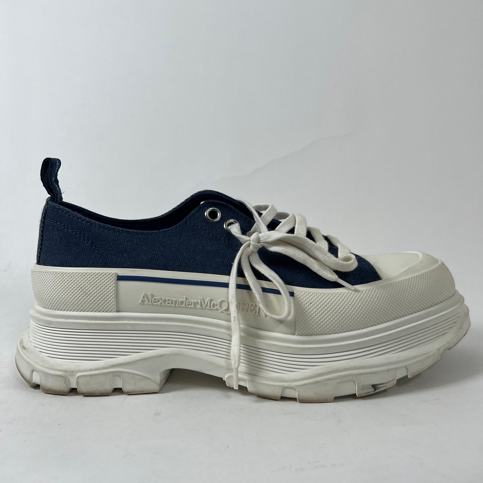 Alexander Mcqueen Tread Slick Denim Low Top Size 9