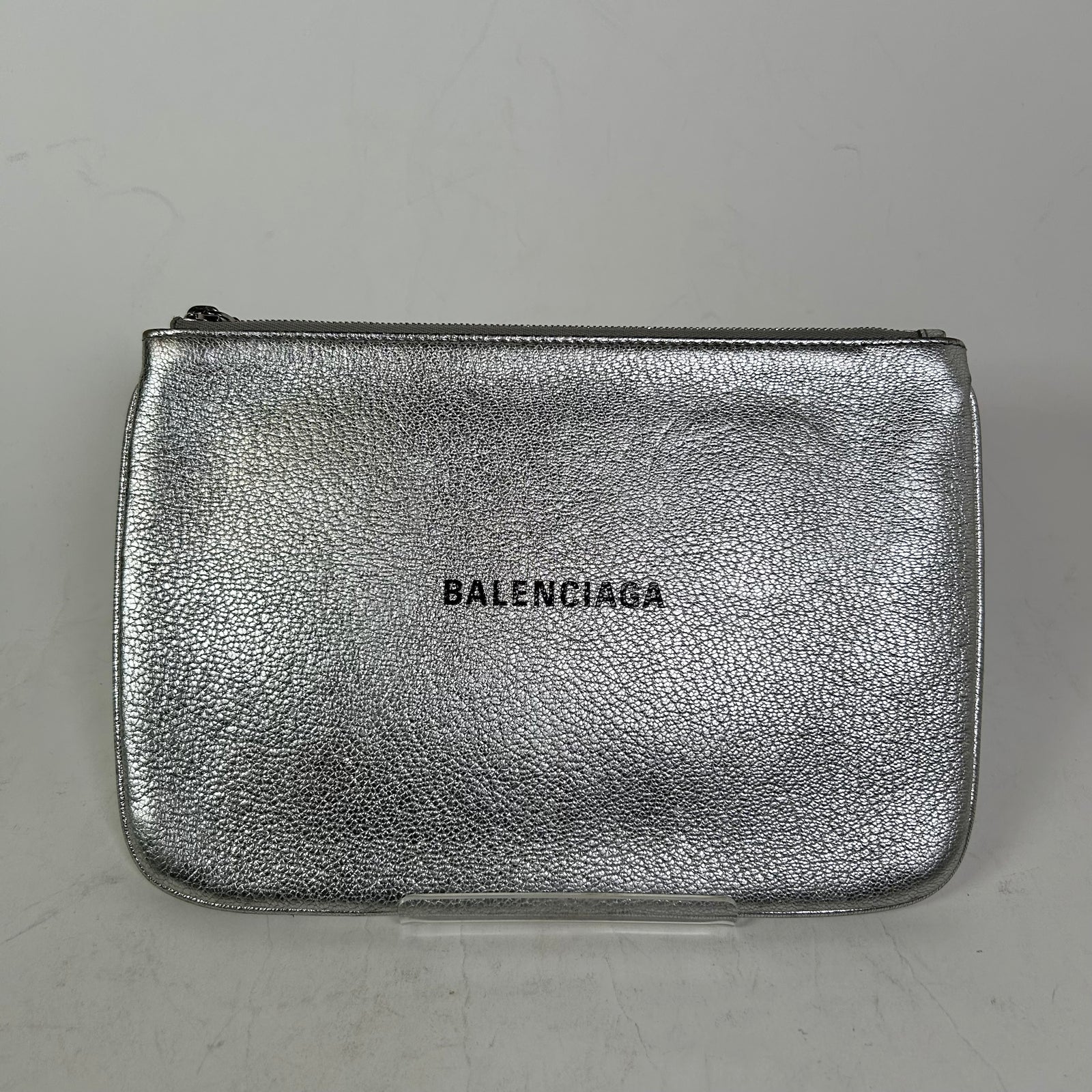 Balenciaga Silver Everyday Clutch Pouch