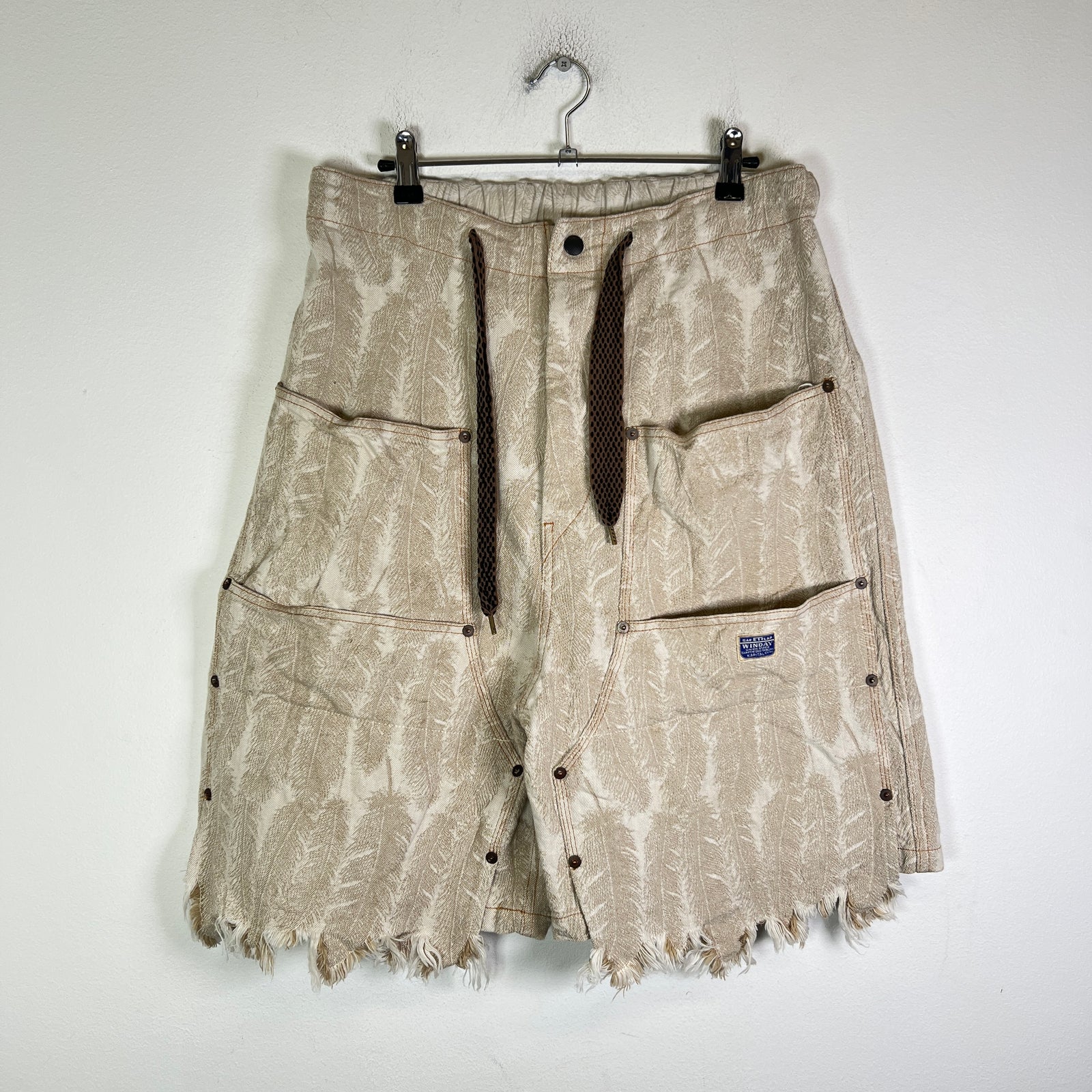 Kapital 12oz Magpie Denim Feather Shorts