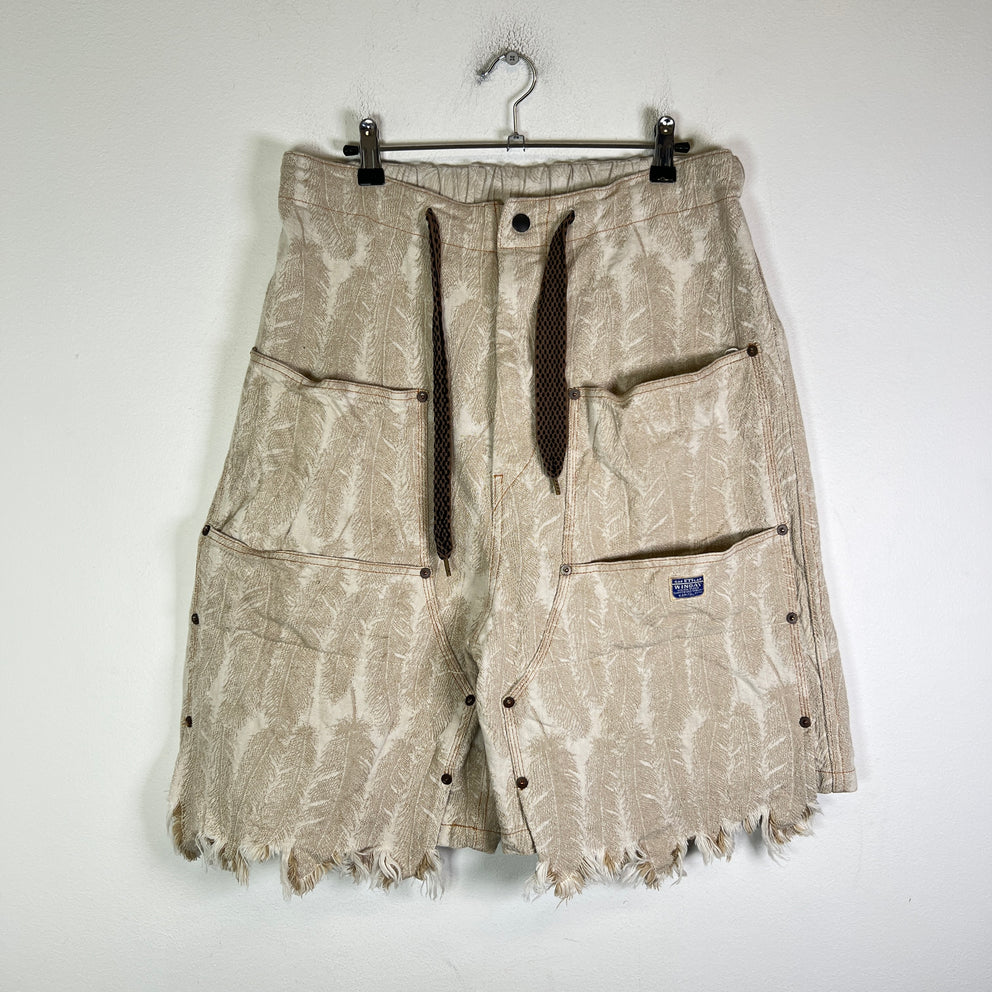Kapital 12oz Magpie Denim Feather Shorts
