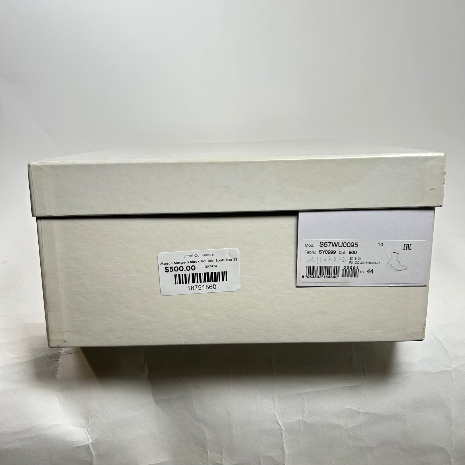 Maison Margiela Black Flat Tabi Boots Size 11