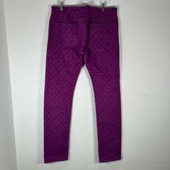 Louis Vuitton Purple Monogram Jeans Size 34