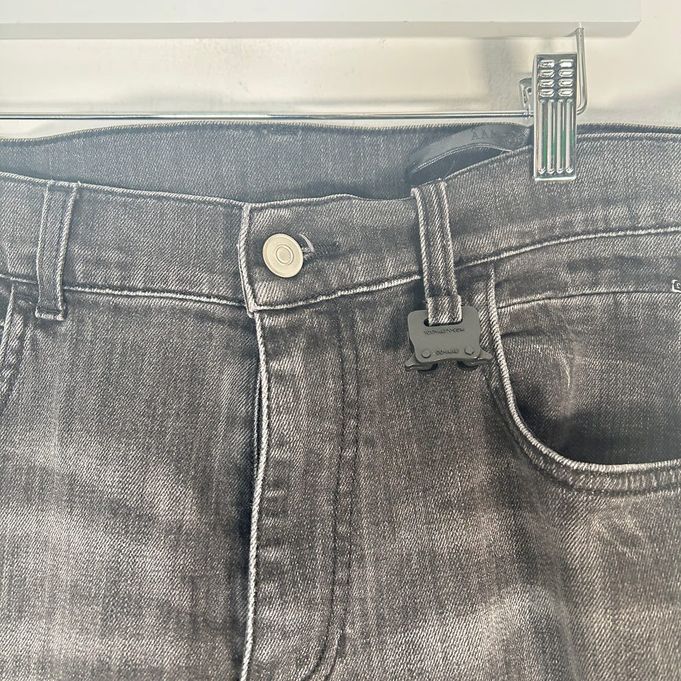 1017 Alyx Grey Buckle Denim Jeans Size 34