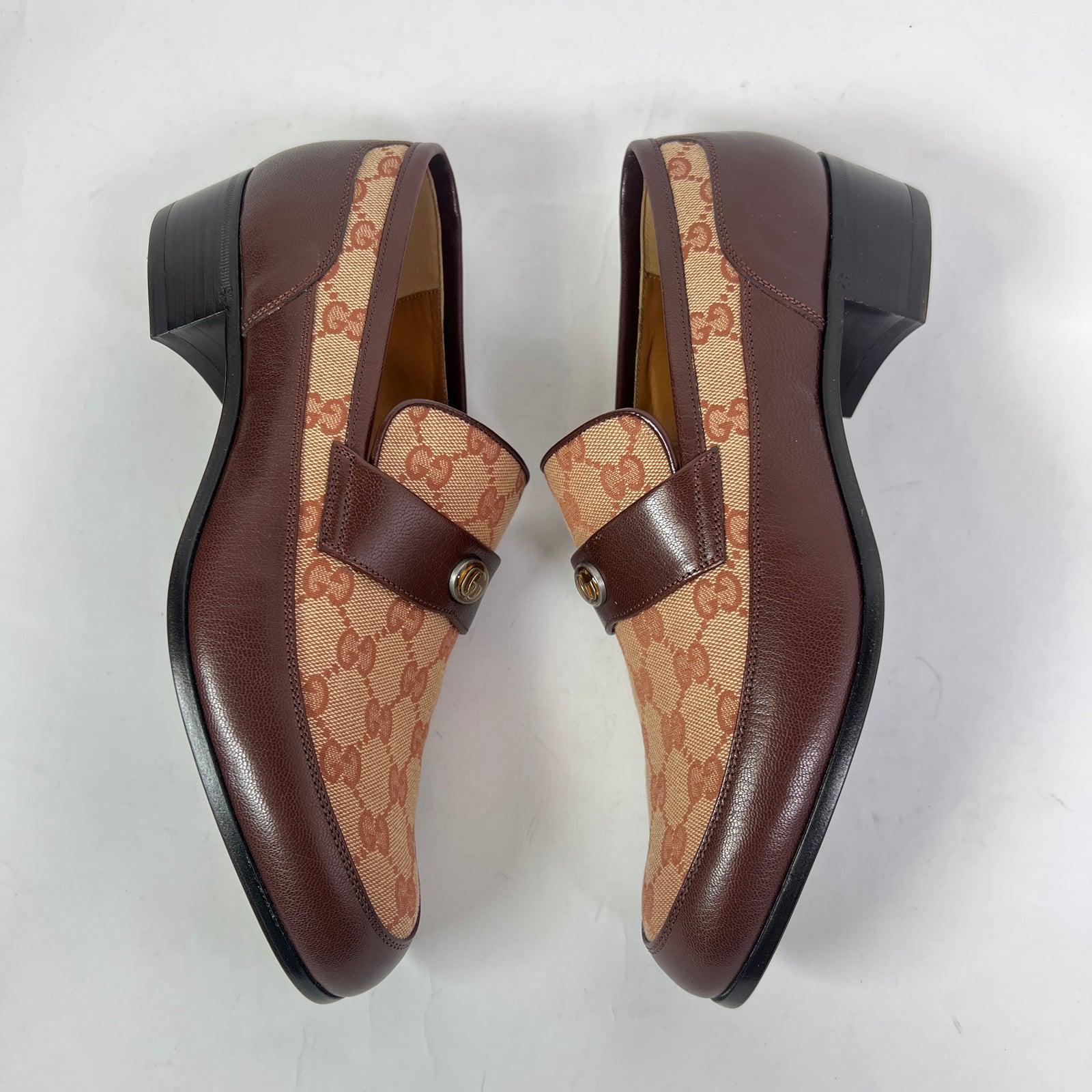 Gucci GG Monogram Jacquard Canvas Loafers