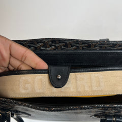 Goyard Black Goyardine Marie Galante MM Tote Bag