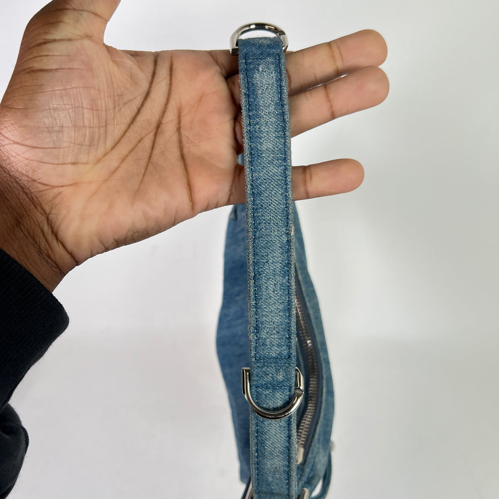 Givenchy Washed Denim Voyou Mini Shoulder Bag
