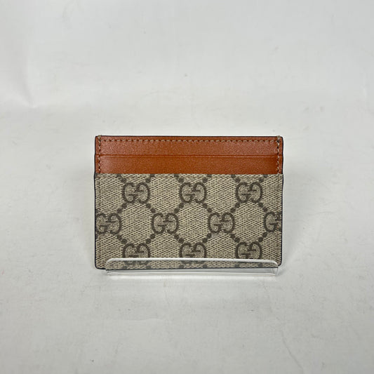 Gucci Brown GG Supreme Card Holder