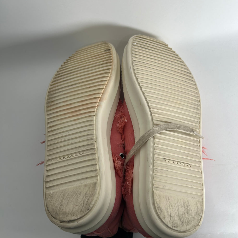 Rick Owens DrkShdw Pink Distressed Low-Top Ramones Size 12