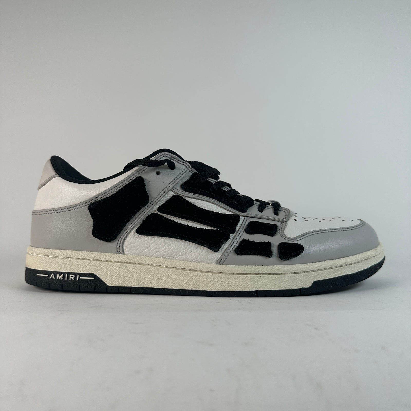 Amiri Grey/Black Bone Court Low Tops Size 45