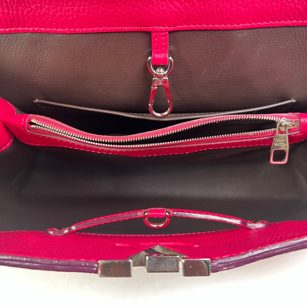 Louis Vuitton Capucines Red Taurillon Leather MM Handbag