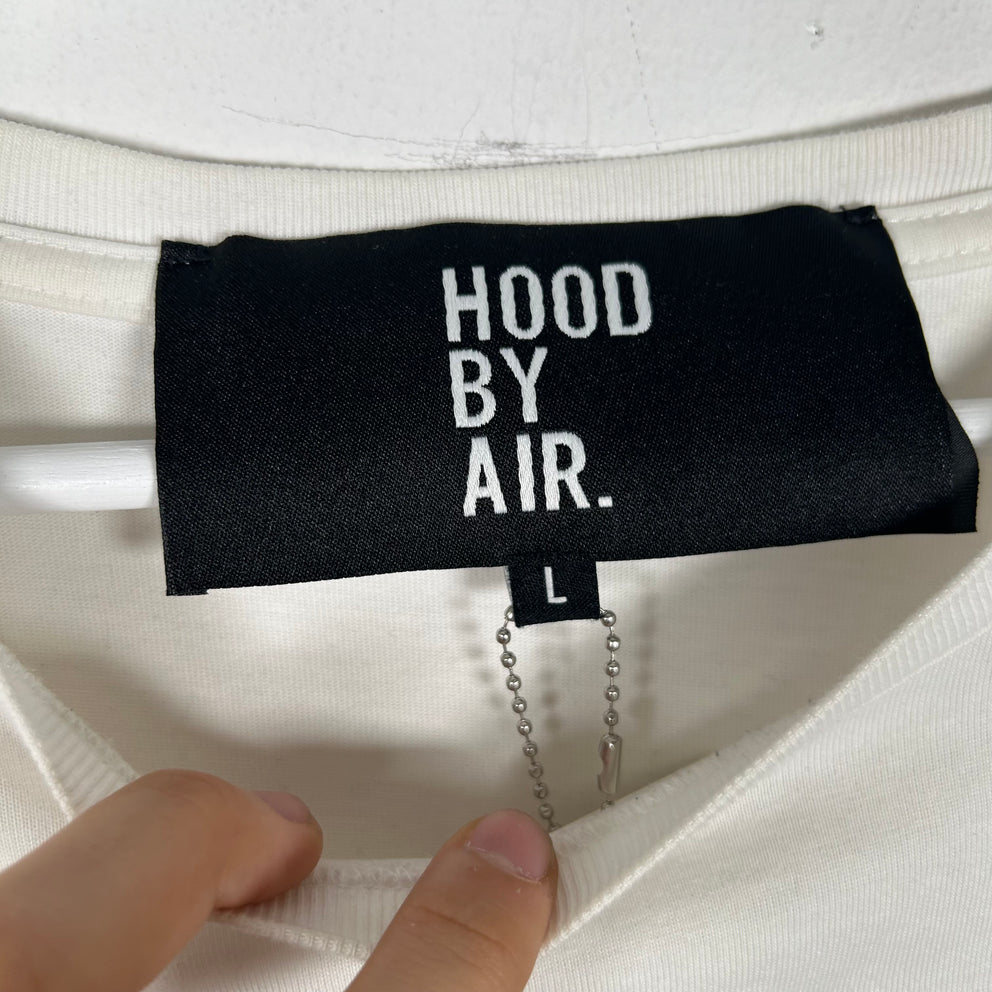 Hood By Air White Logo Longsleeve Shirt Size L