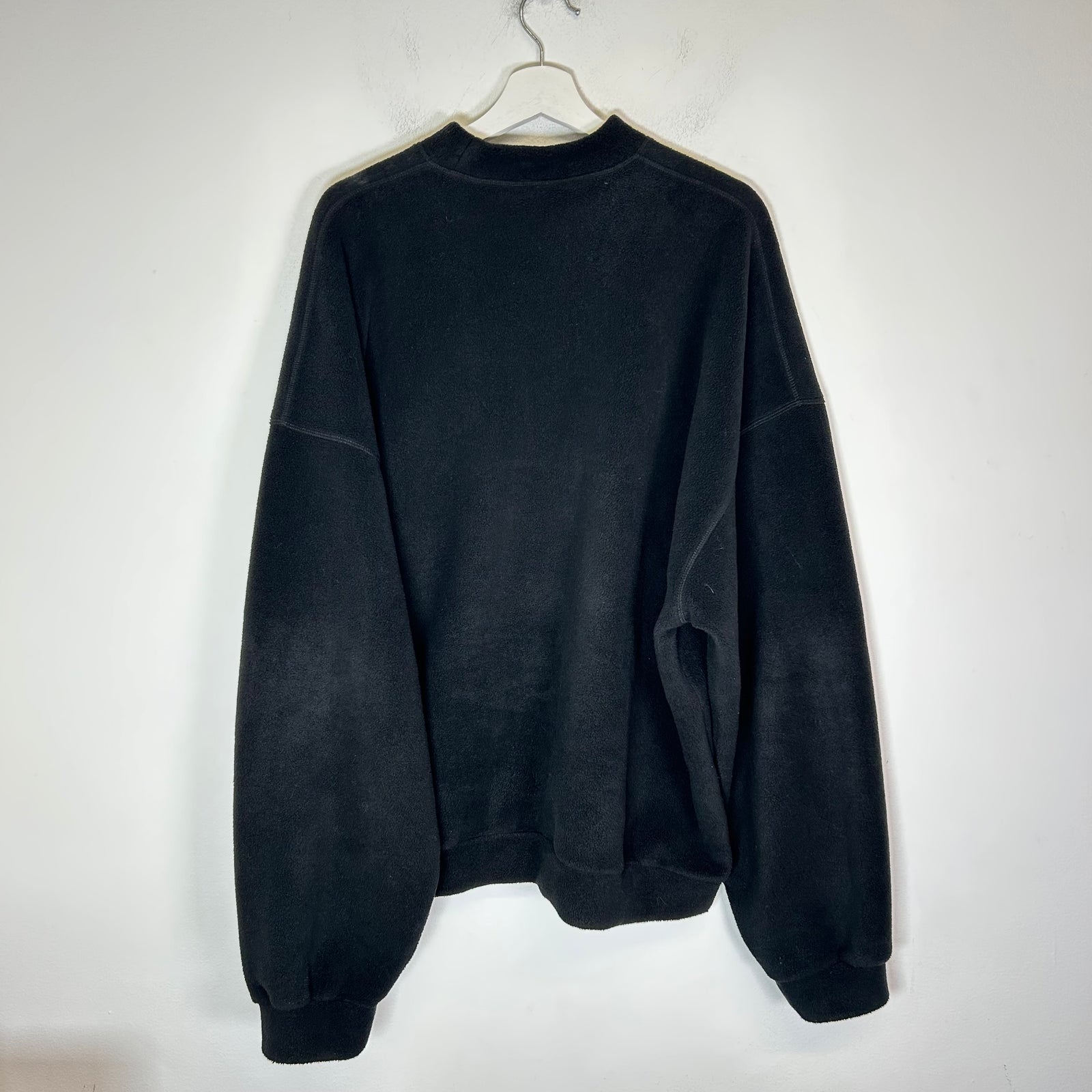 Balenciaga Black 3B Sport Icon Oversized Fleece Crewneck Size XXS