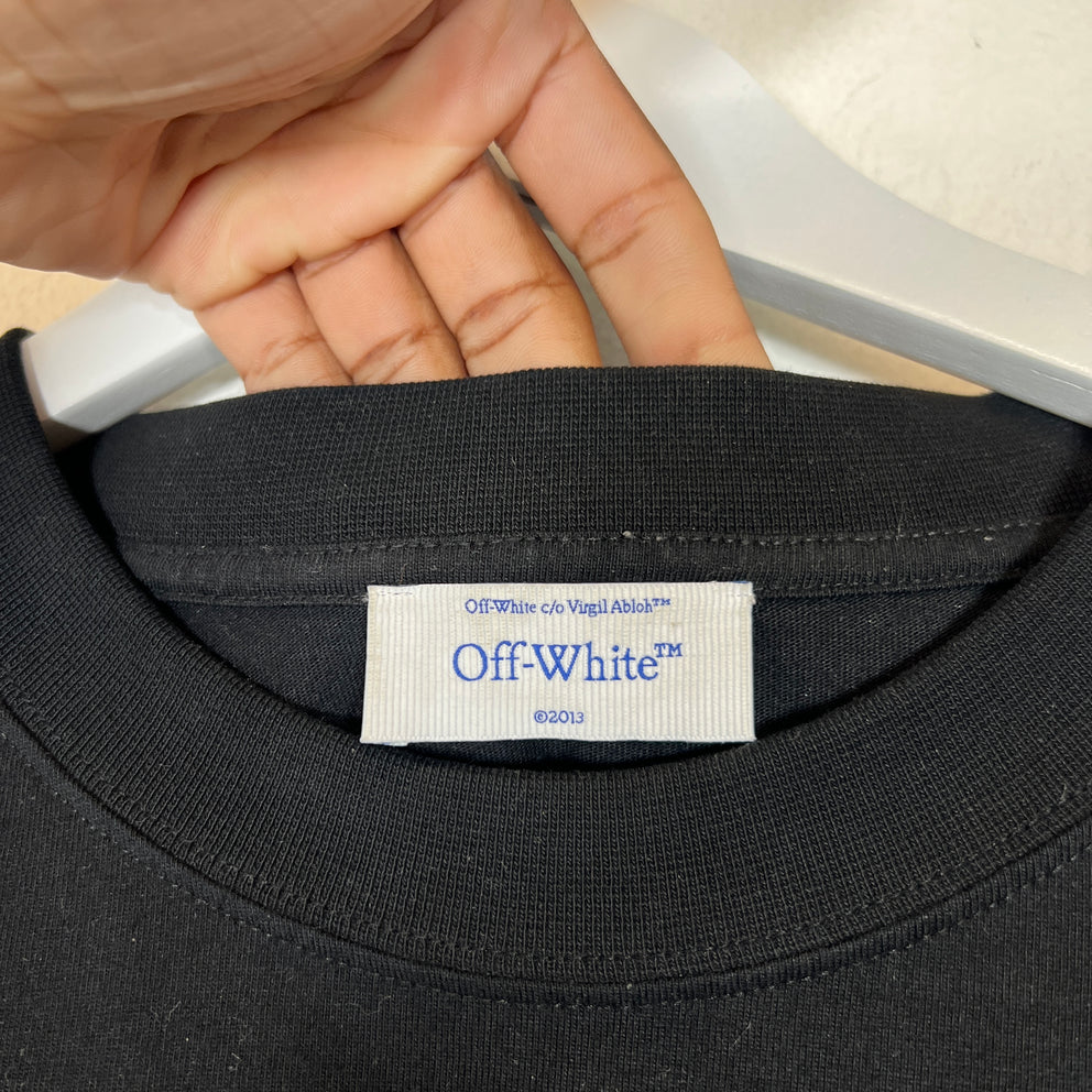 Off White Black Logo T-shirt Size XL