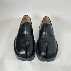 Maison Margiela Black Leather Tabi Loafer Size 44