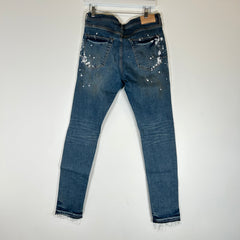 Purple Lightwash Paint Splatter Jeans Size 31