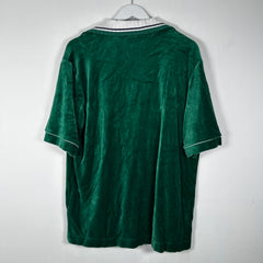 Casablanca Green Velvet Polo Button Up Shirt Size M