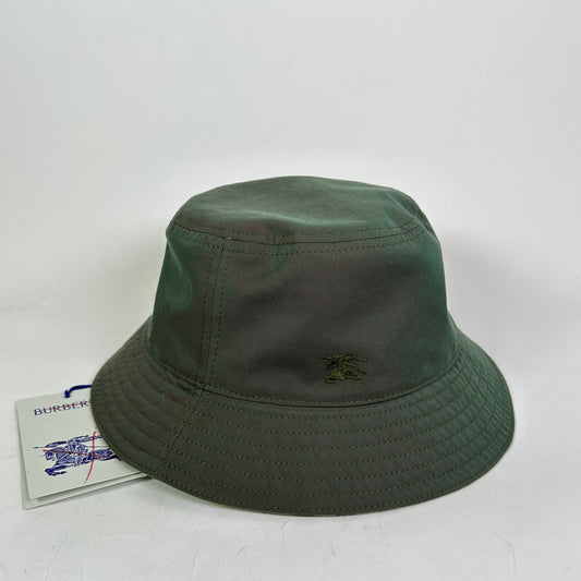 Burberry Antique Green Reversible Check Bucket Hat Size L
