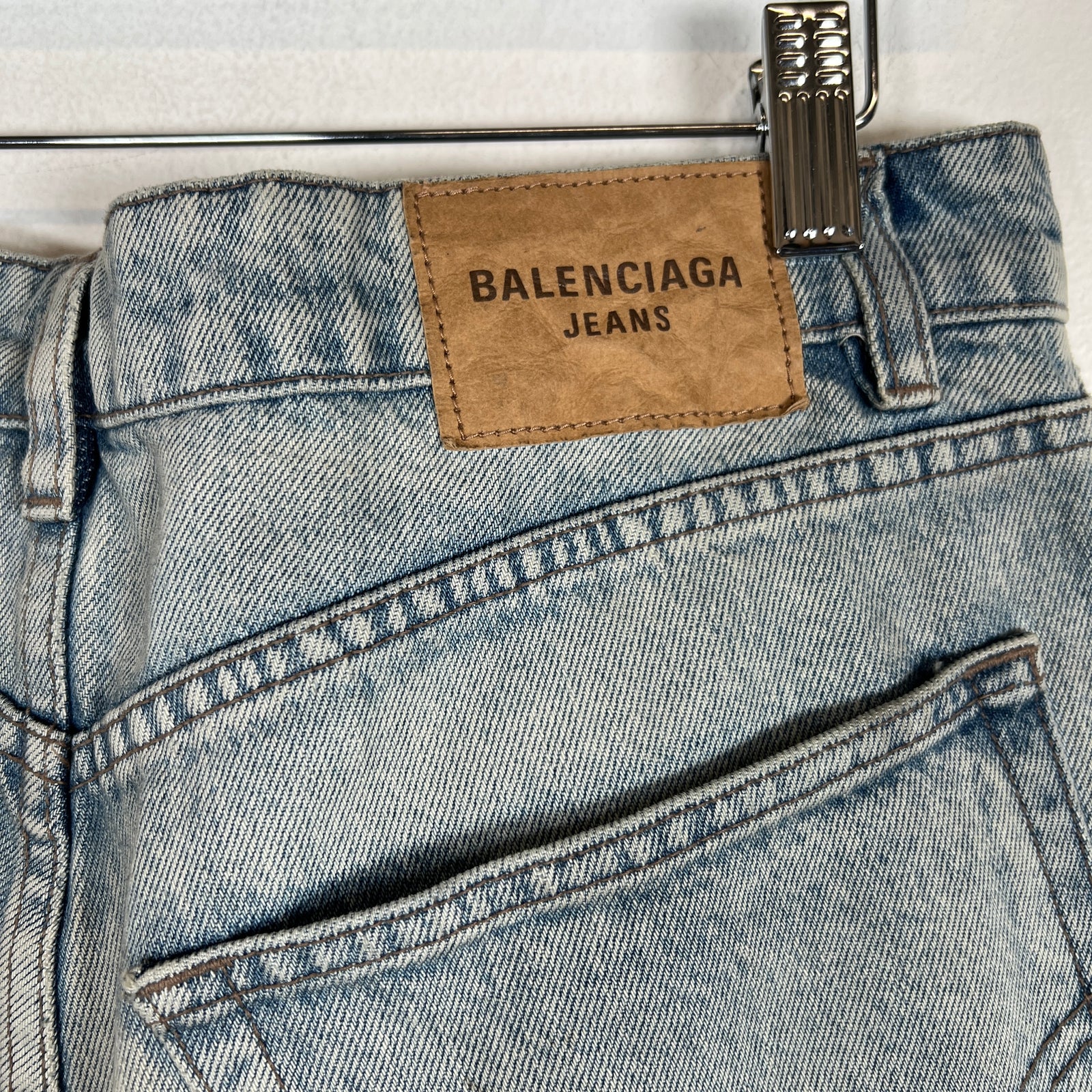 Balenciaga Lightwash Baggy Denim Jeans Size 32