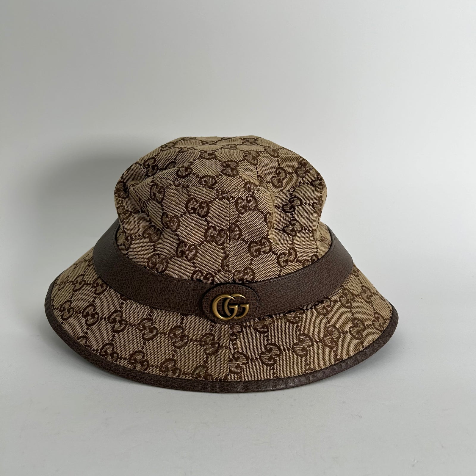 Gucci Brown GG Supreme Canvas Bucket Hat