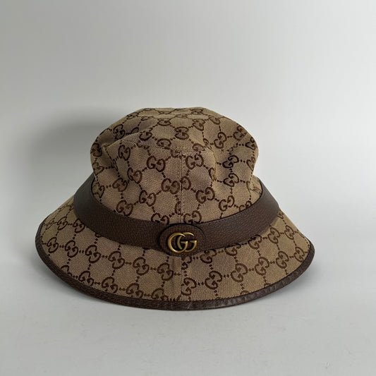 Gucci Brown GG Supreme Canvas Bucket Hat