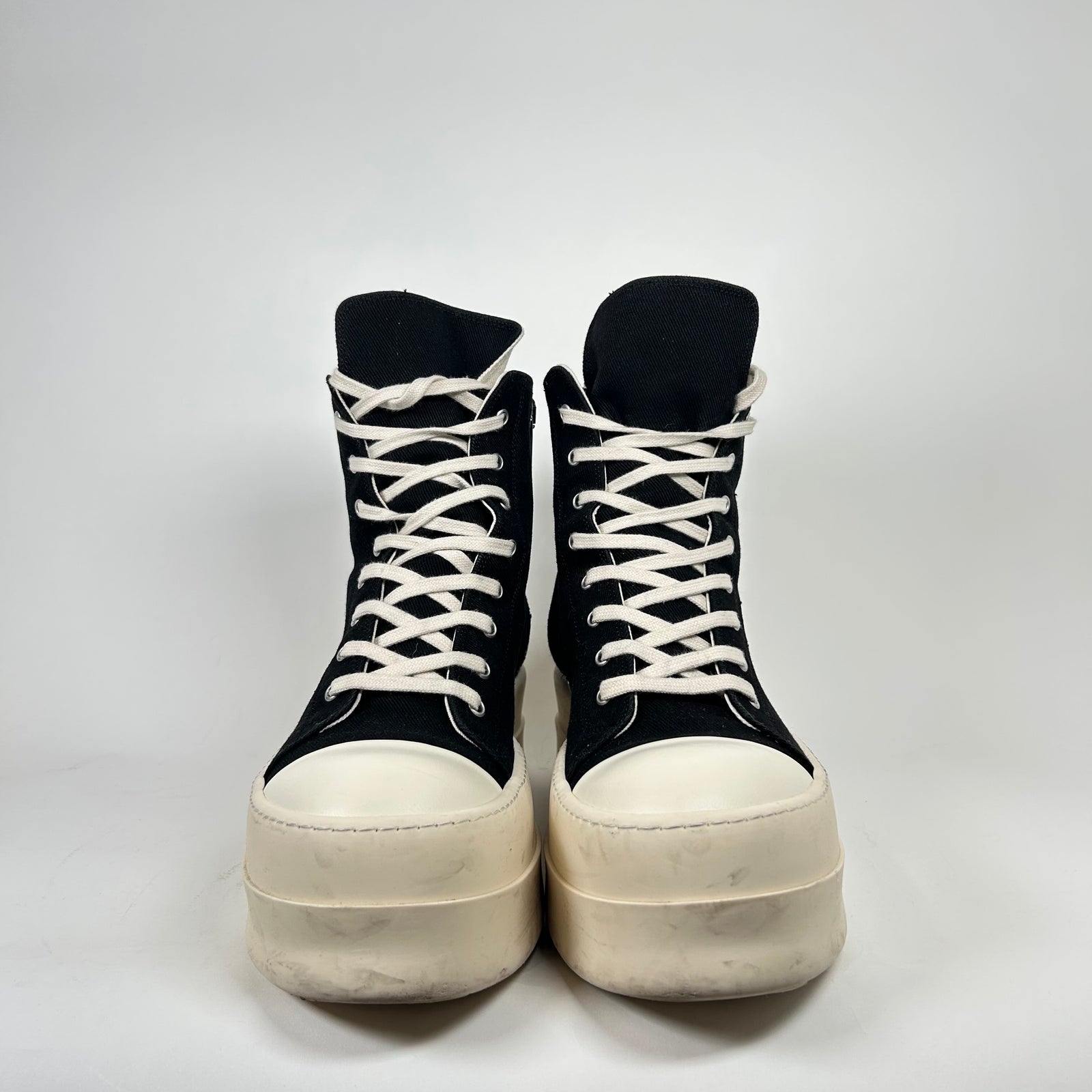 Rick Owens Drkshdw Black/MIlk Mega Bumper Ramones Size 44.5