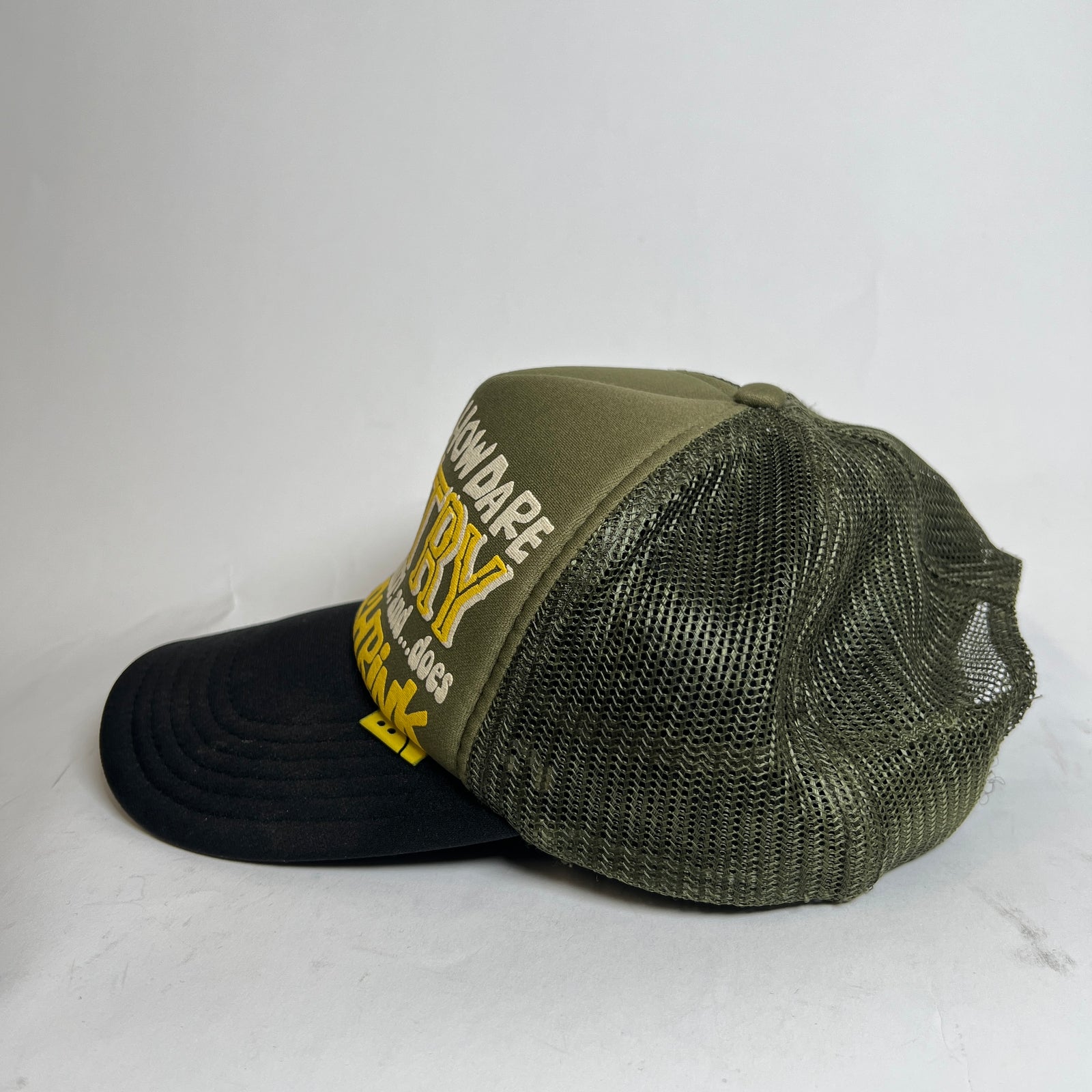 Kapital Yellow Dirty Shrink Trucker Hat