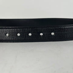 Prada Black Leather Belt Size 34