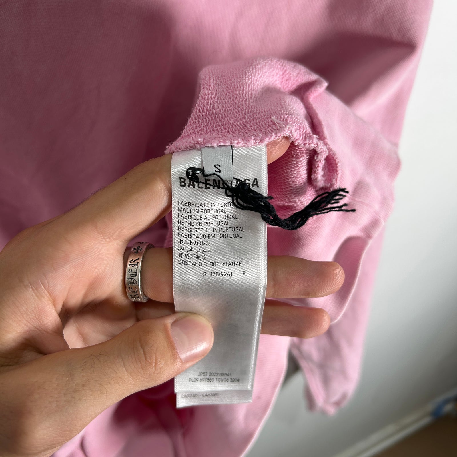 Balenciaga Pink Graphic Logo Longsleeve Size S