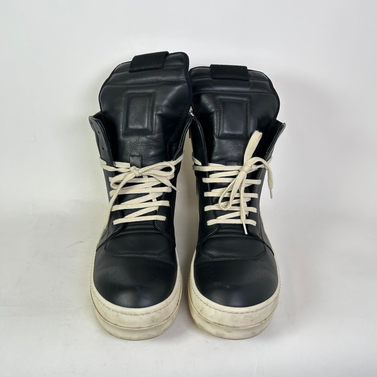 Rick Owens Black/Milk Geobaskets Size 45