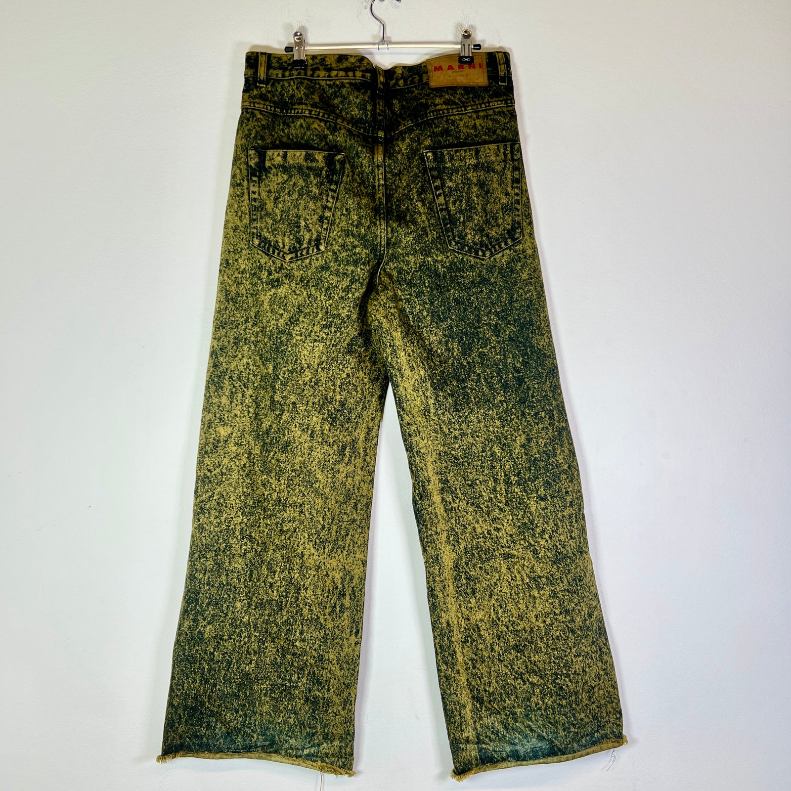 Marni Maize Yellow Marble Dyed Jeans