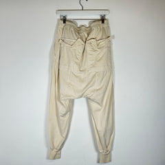Rick Owens White Drop Crotch Sweatpants Size S