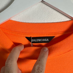 Balenciaga Orange Language Graphic T-Shirt Size S