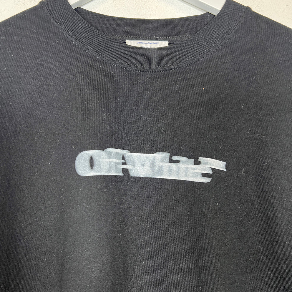 Off White Black Logo T-shirt Size XL