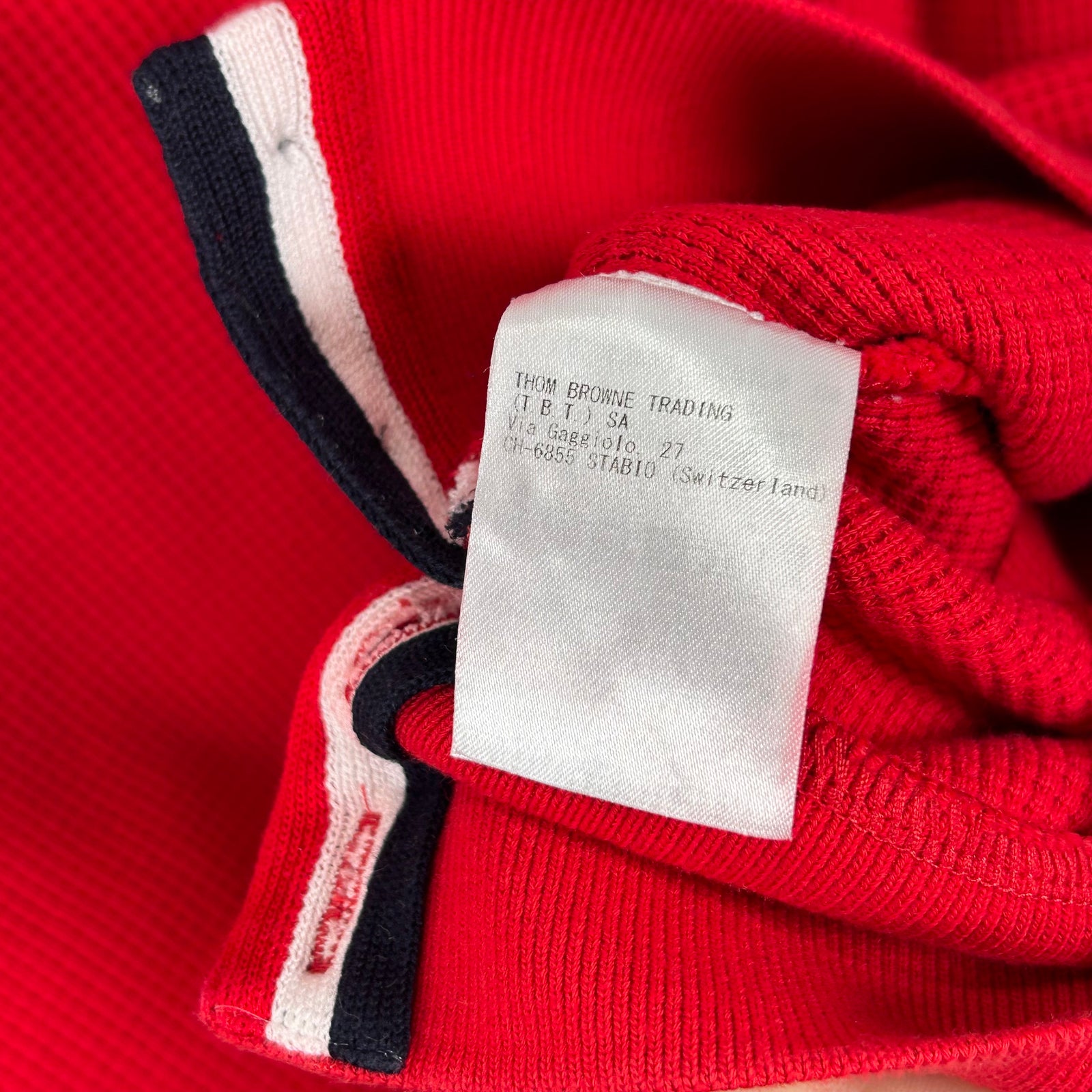 Thom Browne Red Waffle Shirt Size 4