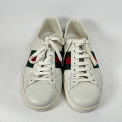 Gucci White Web Ace Sneaker Size GG 8.5