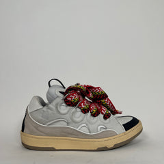 Lanvin White Leather Curb Sneaker Size 43