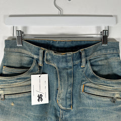 Balmain Lightwash Biker Denim Size 27