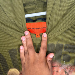 Who Decides War x Barriers NY Olive Hoodie Size L