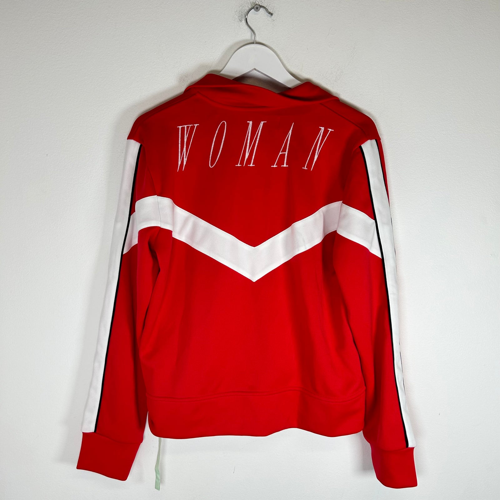 Off-White Red Woman Embroidered Track Jacket Size L